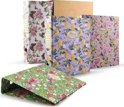 PIGNA-Registratore-archivio-Flowers-NATURE-28,5-x-35-x-8-cm-assortito