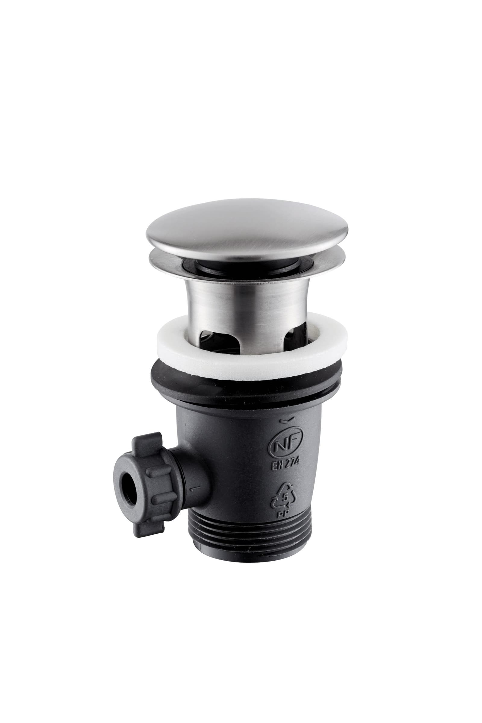 Piletta-da-1”1/4-con-scarico-a-pulsante-in-acciaio-inox-di-Tubico-Nilo