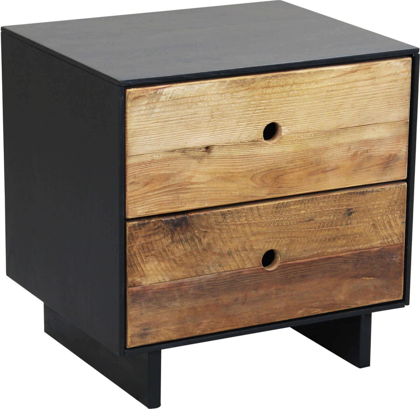 PINUS-BLACK---comodino-in-pino-riciclato-Marrone-Milani-Home