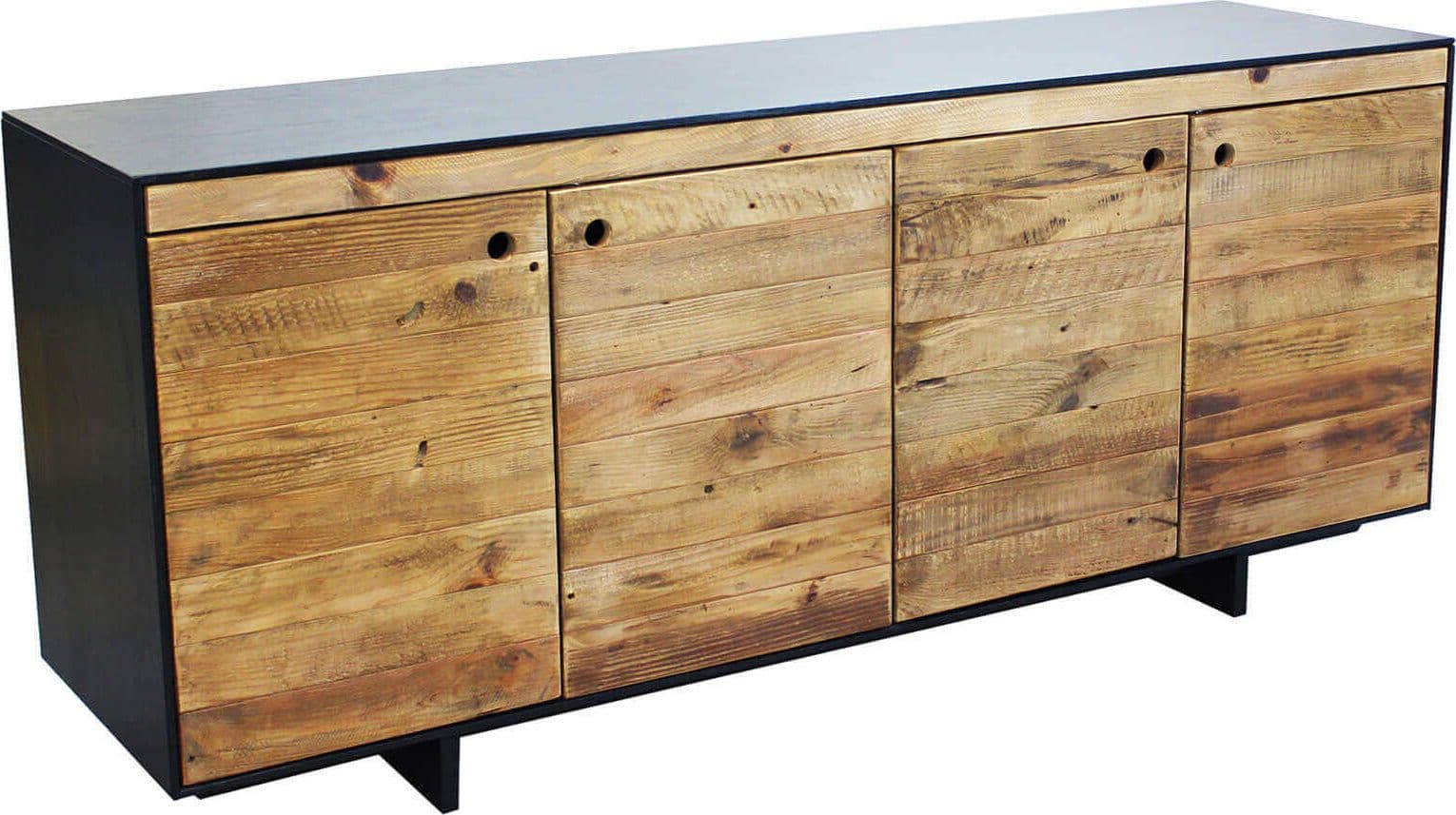 PINUS-BLACK---madia-4-ante-in-pino-riciclato-Marrone-Milani-Home