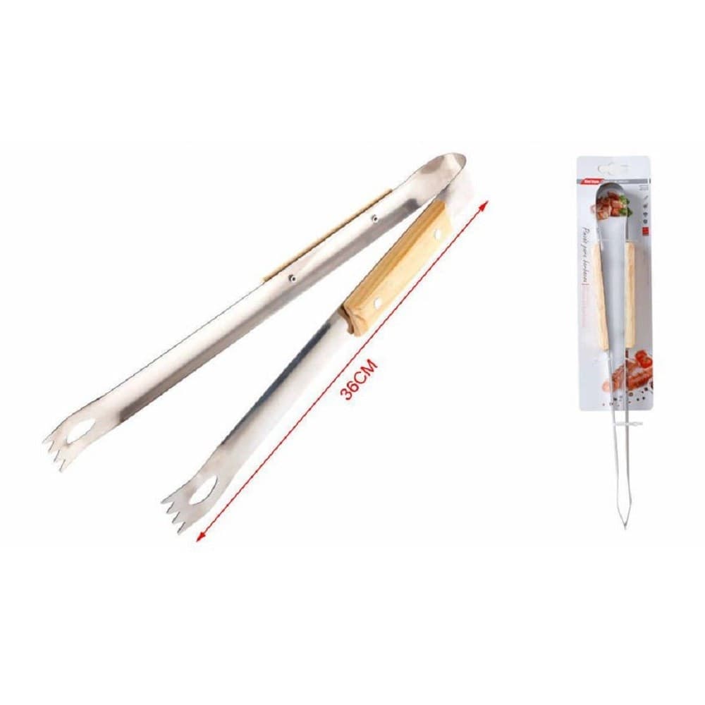 Pinza Per Barbecue Grigliate 36 Cm Carne Pesce Verdure In Legno Acciaio 2406329 Casa e cucina/Elettrodomestici per la cucina/Piastre e griglie elettriche/Piastre Trade Shop italia - Napoli, Commerciovirtuoso.it