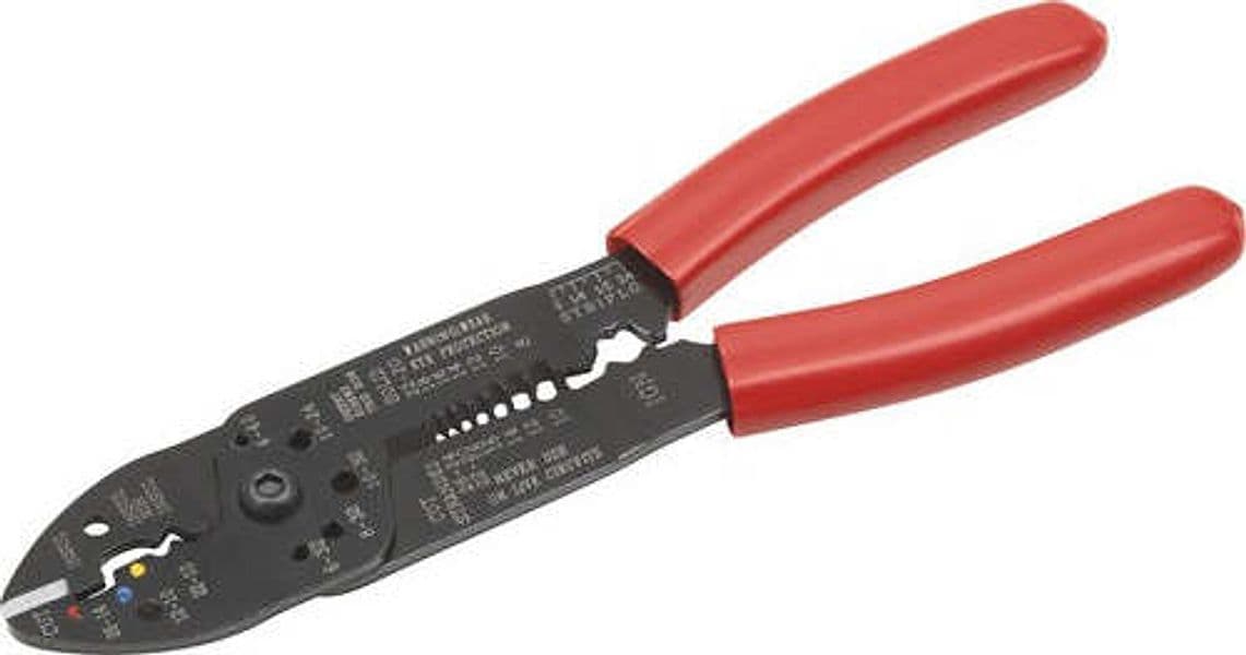 PINZA-PROFESSIONALE-A-TAGLIO-DRITTO-SERRATERMINALI-200MM---IMPUGNATURA-ANTISCIVOLO-IN-PLASTICA-ROSSA
