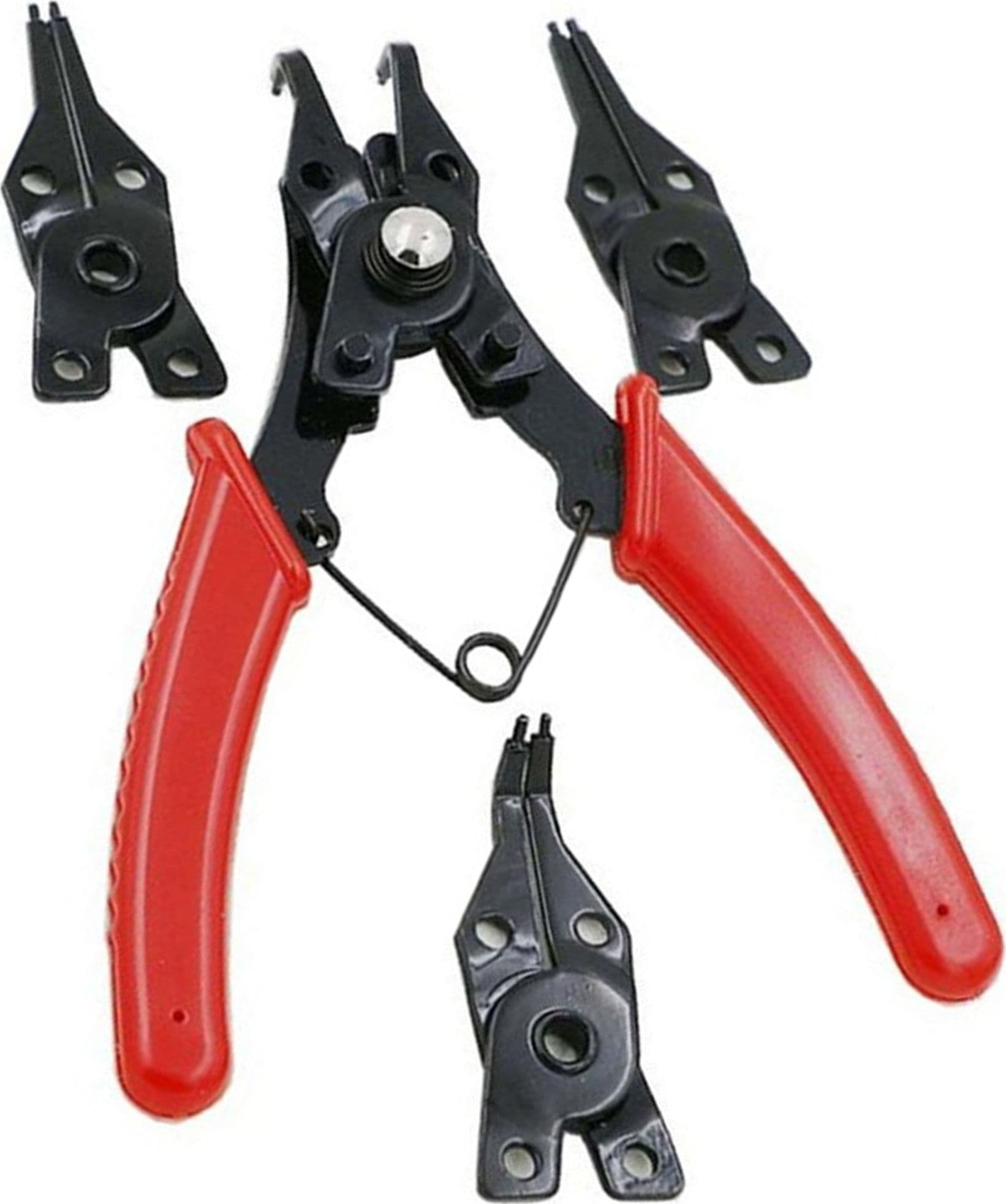 PINZA SEEGER PER FERMI APRI ANELLI ELASTICI INTERNI ESTERNI KIT SET 4 TESTE