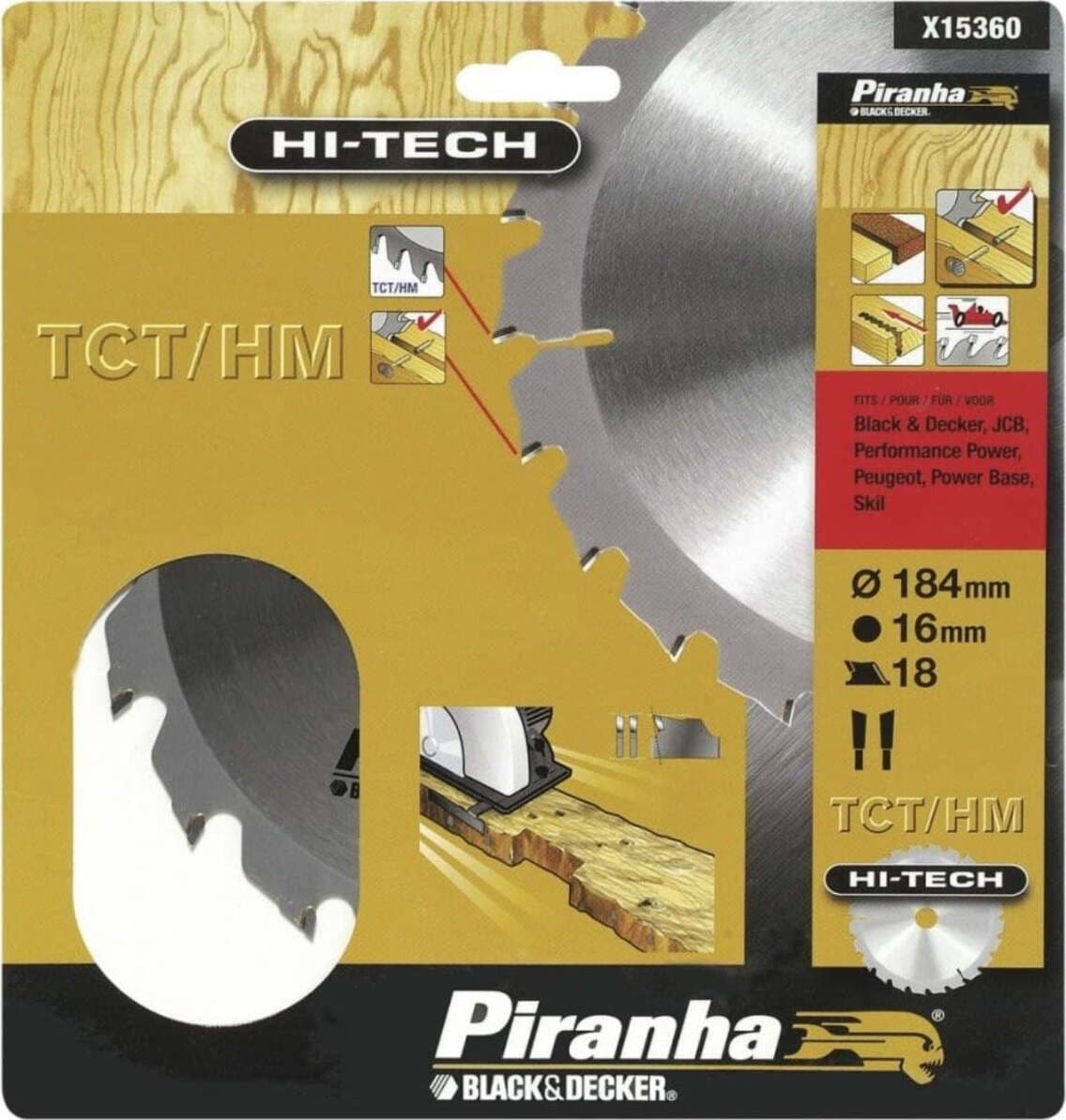 PIRANHA---BLACK&DECKER---LAMA-18-DENTI-EXTRA-TCT-184X16MM