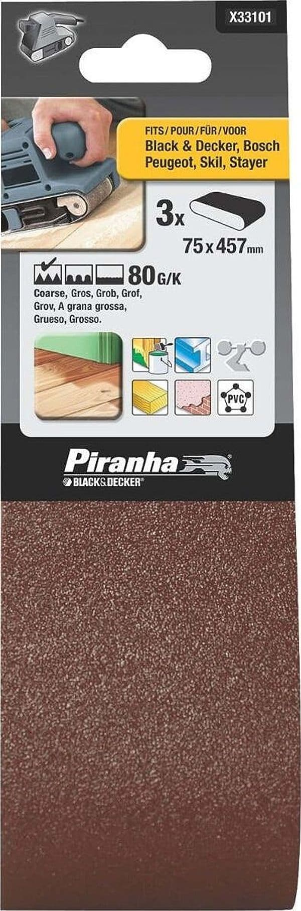 PIRANHA---NASTRI-ABRASIVI-75X457MM-GRANA-80-3-PZ