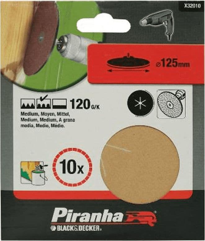 PIRANHA-BED-10-DISCHI-CORINDONE-PER-PLATORELLI-125mm-GR.120-X32010