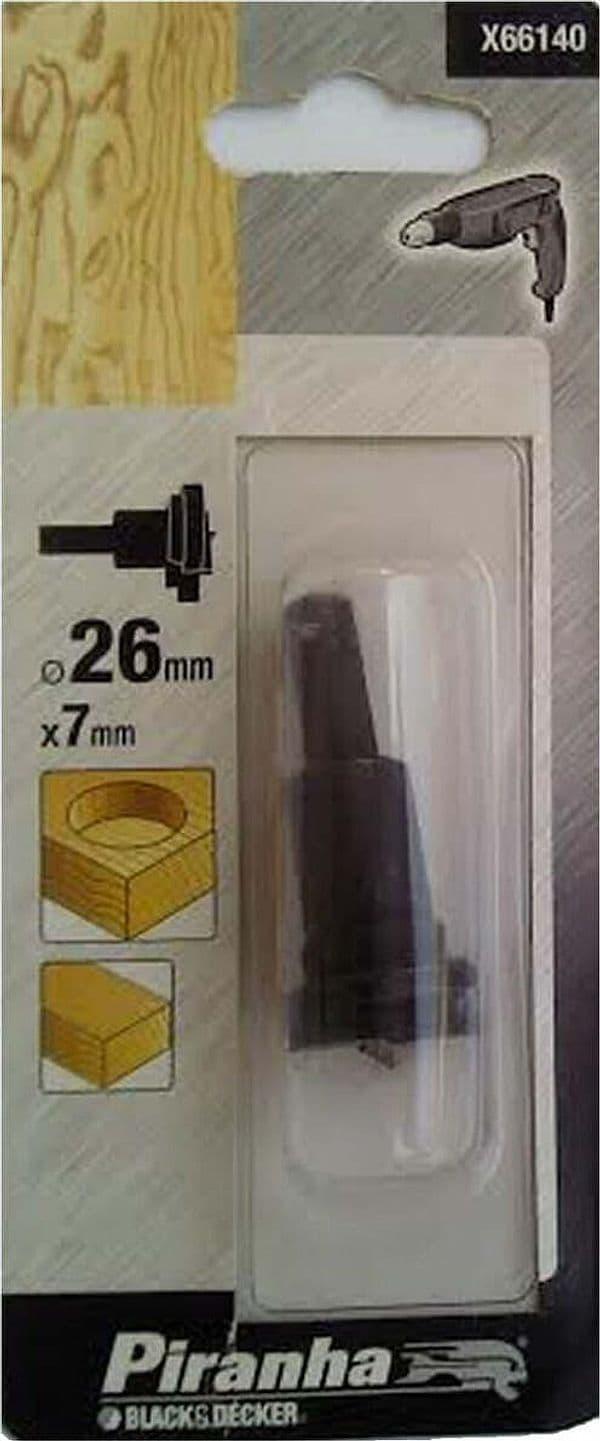 PIRANHA-BLACK-DECKER-FRESA-PER-LEGNO-PER-CERNIERE-26x7mm-X66140