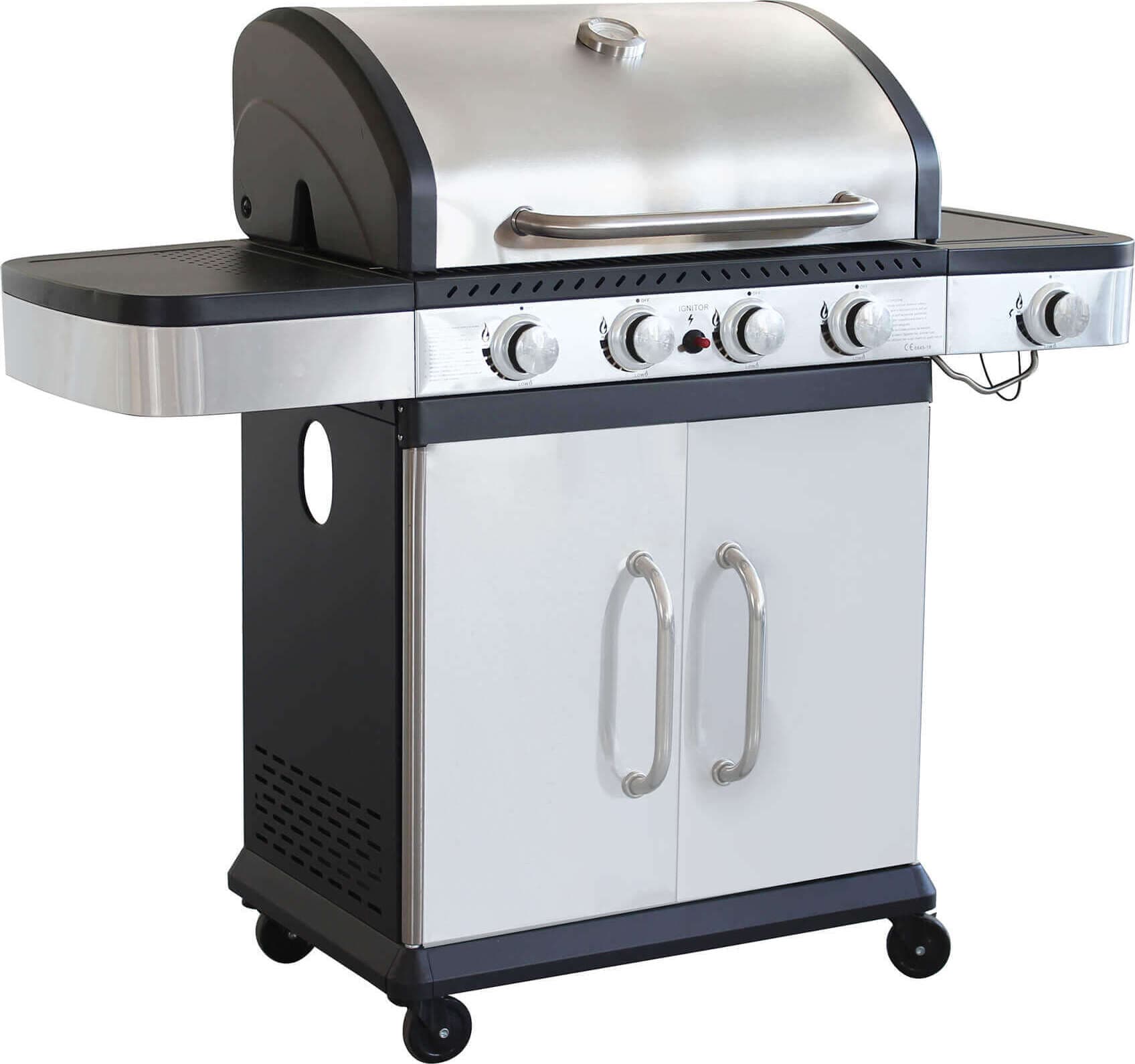PIROS---Barbecue-a-gas-in-acciaio-inox-4-fuochi-+-1-fuoco-laterale-Grigio-Milani-Home