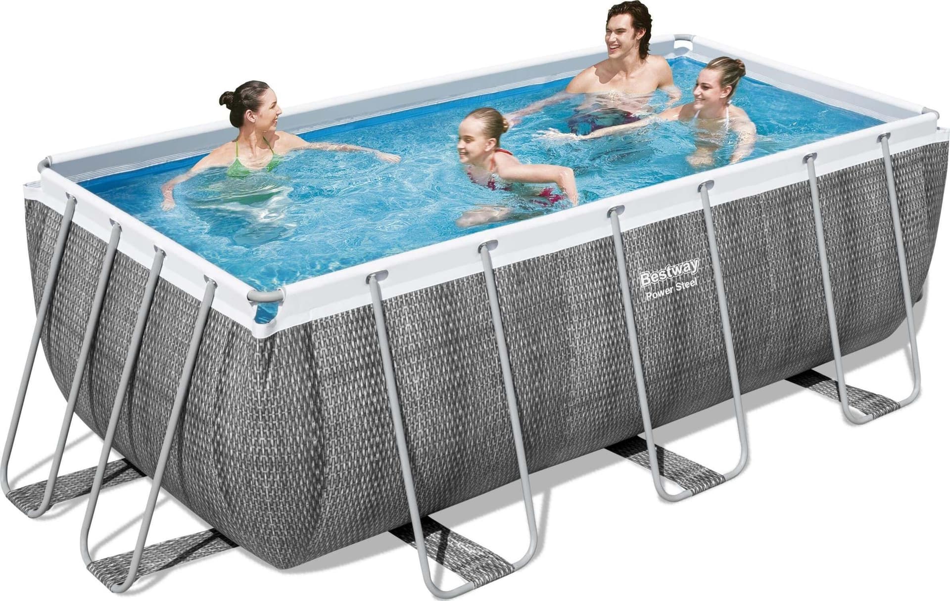 PISCINA C/TELAIO COMPLETA 412X201X122H 56722 Giardino e giardinaggio/Piscine vasche idromassaggio e accessori/Piscine/Piscine fuoriterra Ferus - Montoro, Commerciovirtuoso.it