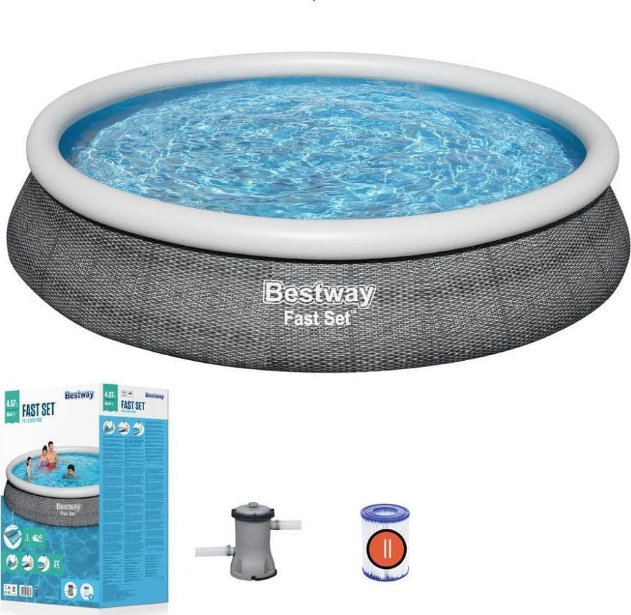 Piscina Fast Set Gonfiabile Rotonda Rattan 457x84cm Pompa Filtro Cartuccia 57313 Giochi e giocattoli/Sport e giochi all'aperto/Giochi aquatici e piscine per bambini/Canotti e gonfiabili galleggianti Trade Shop italia - Napoli, Commerciovirtuoso.it