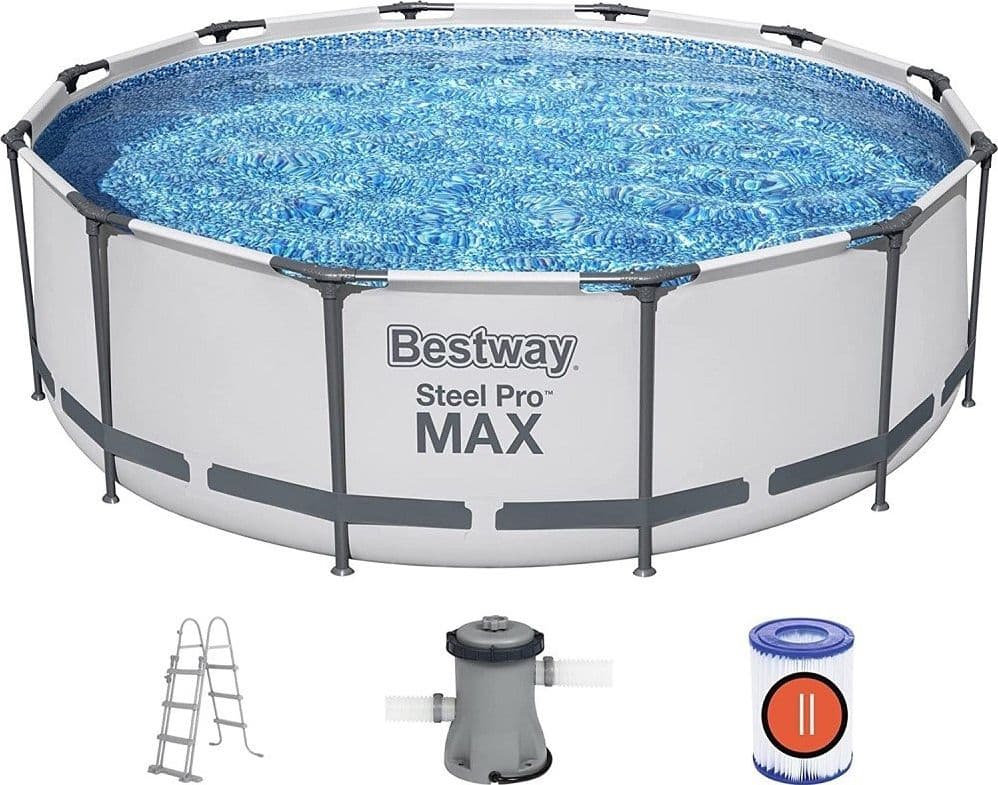 Piscina Fuori Terra Rotonda Steel Pro Max 366x100 Cm 9150lt Pompa Scaletta 56418 Giardino e giardinaggio/Piscine vasche idromassaggio e accessori/Piscine/Piscine fuoriterra Trade Shop italia - Napoli, Commerciovirtuoso.it