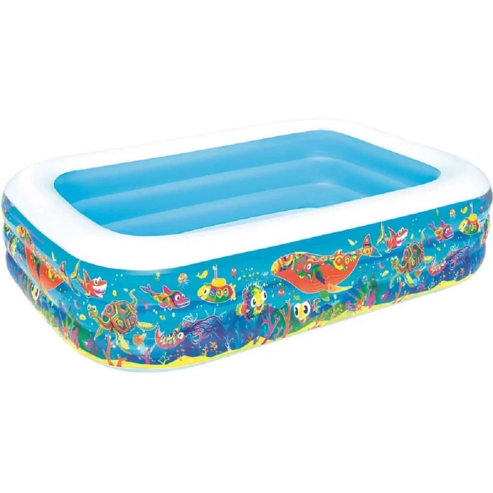 Piscina Gonfiabile Family Rettangolare 3 Anelli Fantasia Pesci 229x152x56cm 54120 Giardino e giardinaggio/Piscine vasche idromassaggio e accessori/Piscine/Piscine gonfiabili Trade Shop italia - Napoli, Commerciovirtuoso.it