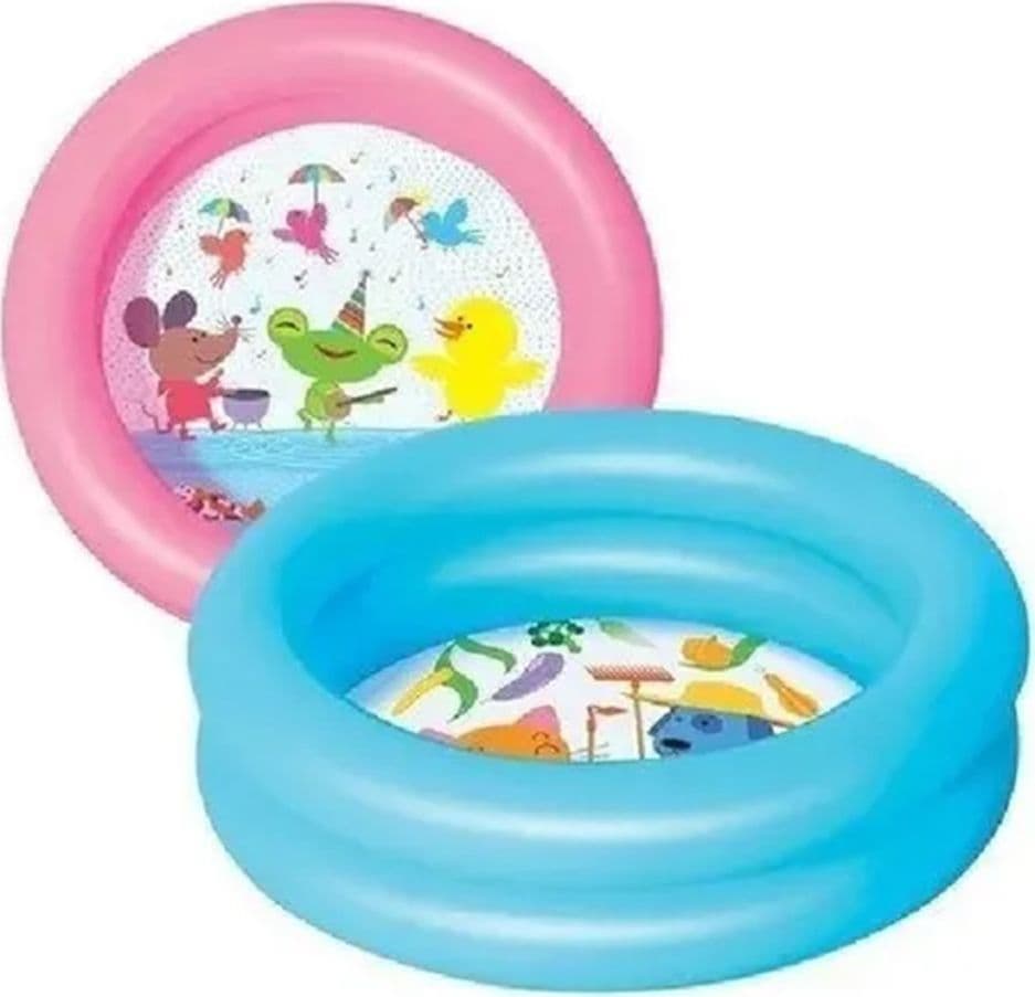 Piscina Per Bambini 2 Anni+ Baby 2 Anelli Fondo Disegnato 61x15cm 2 Colori 51061 Giochi e giocattoli/Sport e giochi all'aperto/Giochi aquatici e piscine per bambini/Canotti e gonfiabili galleggianti Trade Shop italia - Napoli, Commerciovirtuoso.it