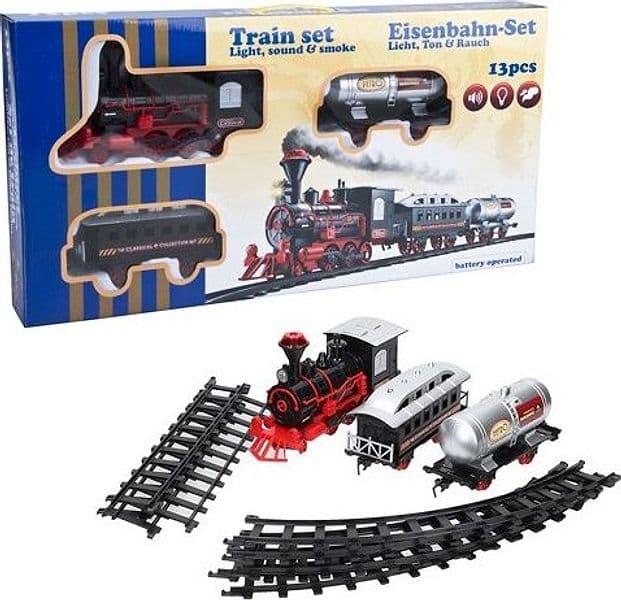Pista Treno Trenino 13 Pezzi Con Binari Locomotiva Vagoni Con Luci E Suoni in Treni e veicoli su rotaia Trade Shop italia - Napoli, commercioVirtuoso.it