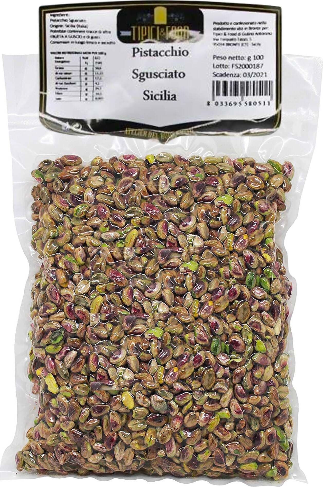 Pistacchio Intero Sgusciato Al Naturale Senza Sale Pistacchi Sgusciati Made in Italy Pistacchio Sottovuoto Artigianale Non Tostato Prodotto Tipico Tipici&Food
