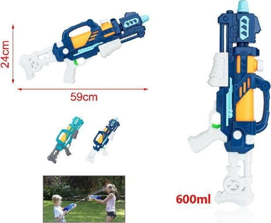 Pistola Ad Acqua Fucile 59x24cm Serbatoio 600ml Bambini Colori Assortiti 2904385 Giochi e giocattoli/Sport e giochi all'aperto/Giochi aquatici e piscine per bambini/Pistole d'acqua Trade Shop italia - Napoli, Commerciovirtuoso.it