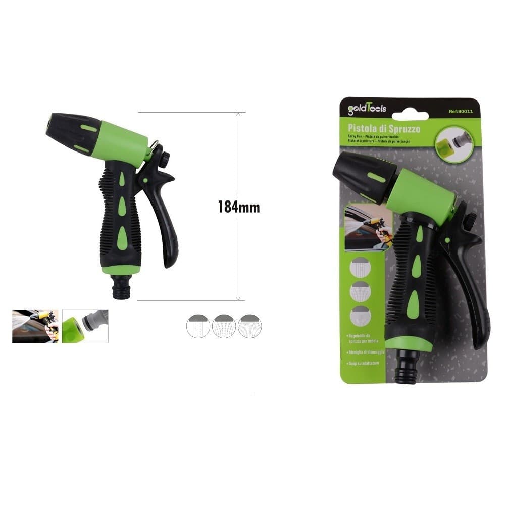 Pistola Di Spruzzo Da Giardino Alta Pressione 3 Getti Regolabile 184 Mm 90011 Fai da te/Pitture trattamenti per pareti e utensili/Strumenti e attrezzi per verniciatura/Applicazione colore/Spruzzatori di vernice Trade Shop italia - Napoli, Commerciovirtuoso.it