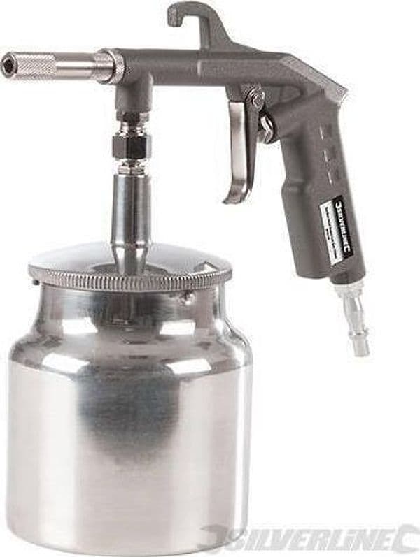 Pistola per sottosmalto con latta 750ml Silverline con serbatoio per pittura in Spruzzatori di vernice Eternal Brico - Ariano Irpino, commercioVirtuoso.it