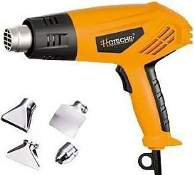 Pistola termica sverniciatore 1600W, 350/550°C, più 4 puntali alta resistenza Hoteche in Pistole ad aria calda Eternal Brico - Ariano Irpino, commercioVirtuoso.it