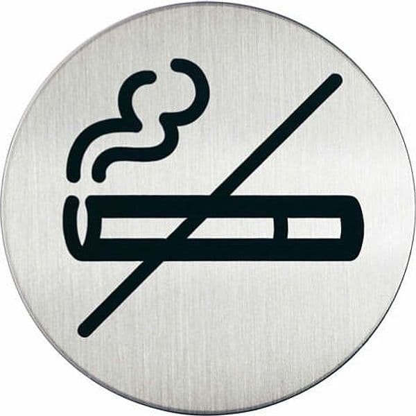 Pittogramma adesivo - Zona non fumatori - acciaio - diametro 8 3 cm - Durable Fai da te/Ferramenta/Numeri civici targhe e cartelli/Targhe per il nome Eurocartuccia - Pavullo, Commerciovirtuoso.it