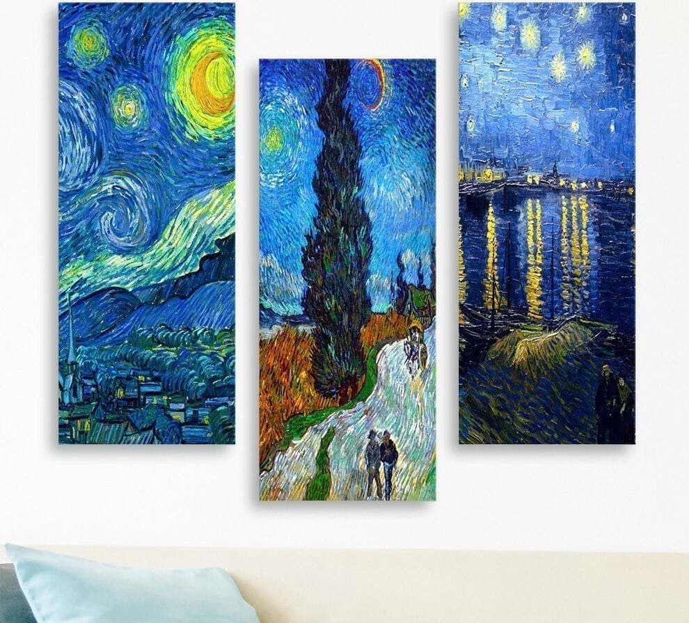 Pittura decorativa su MDF 3 pezzi Van Gogh Casa e cucina/Decorazioni per interni/Arte/Poster e stampe Scontolo.net - Potenza, Commerciovirtuoso.it