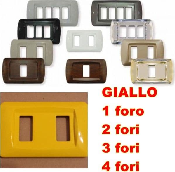 PLACCA GIALLA IN ABS PER SCATOLE RETTANGOLARI SERIE ECLIPSE in Coperchi per scatole di derivazione Fatma - Giugliano in Campania, commercioVirtuoso.it