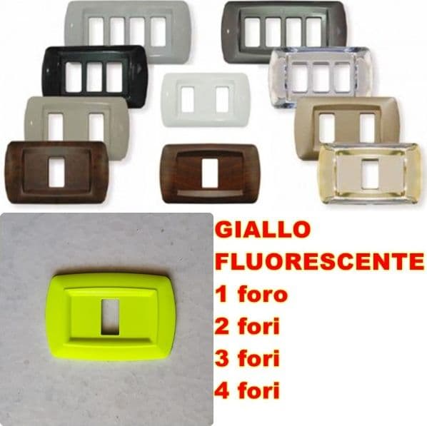 PLACCA GIALLO FLUORESCENTE IN ABS PER SCATOLE RETTANGOLARI SERIE ECLIPSE in Coperchi per scatole di derivazione Fatma - Giugliano in Campania, commercioVirtuoso.it