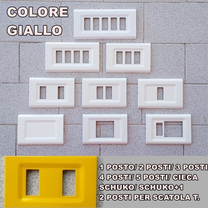 PLACCA GIALLO IN ABS PER SCATOLE RETTANGOLARI SERIE ELITE in Coperchi per scatole di derivazione Fatma - Giugliano in Campania, commercioVirtuoso.it