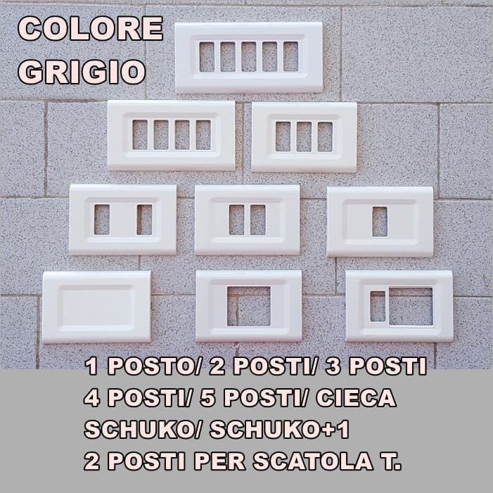 PLACCA GRIGIO IN ABS PER SCATOLE RETTANGOLARI SERIE ELITE in Coperchi per scatole di derivazione Fatma - Giugliano in Campania, commercioVirtuoso.it