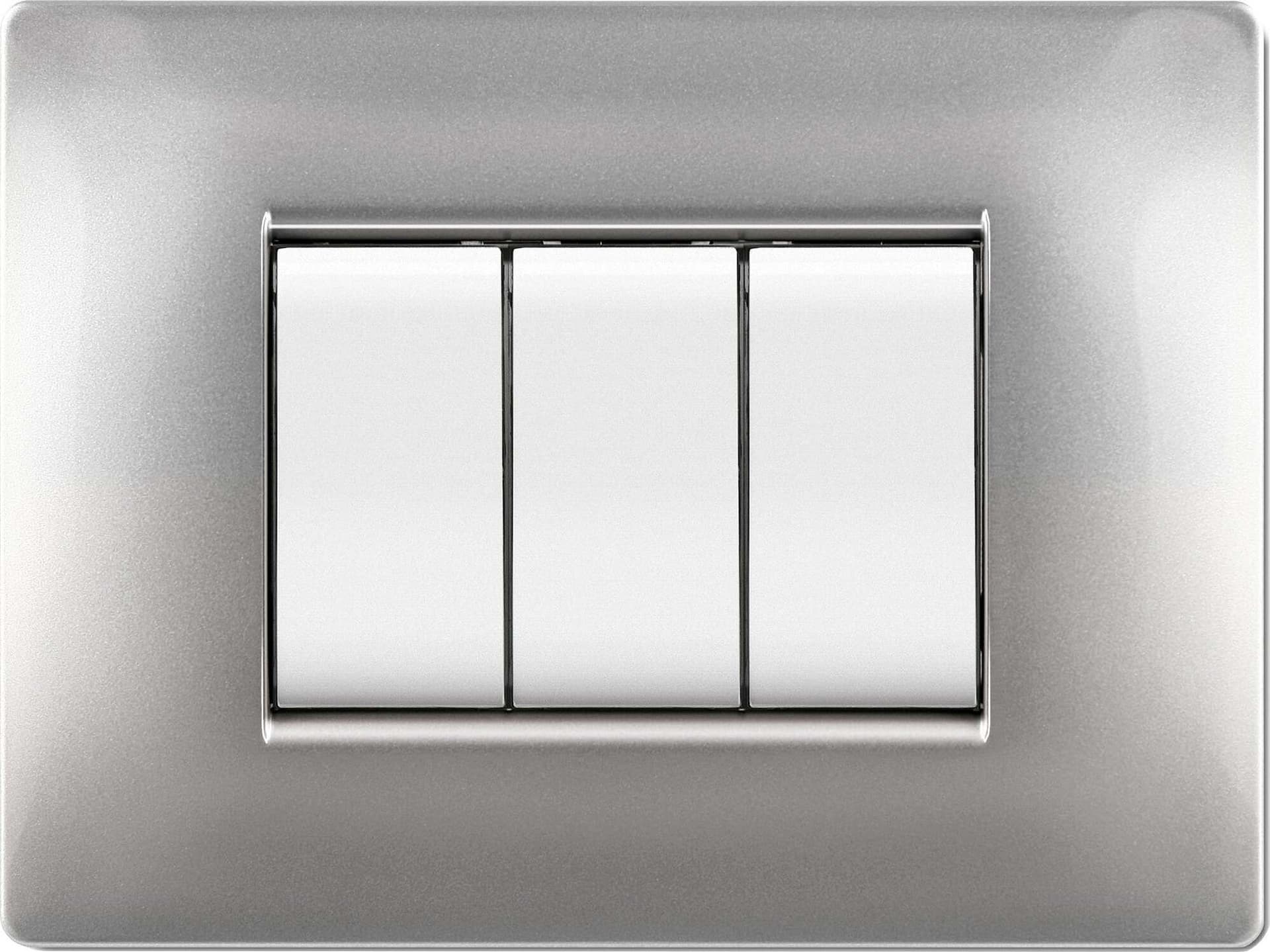 Placca Interruttore Life Q Iving Plastica E Alluminio Fai da te/Materiale elettrico/Placche/Placche per interruttori Ferus - Montoro, Commerciovirtuoso.it