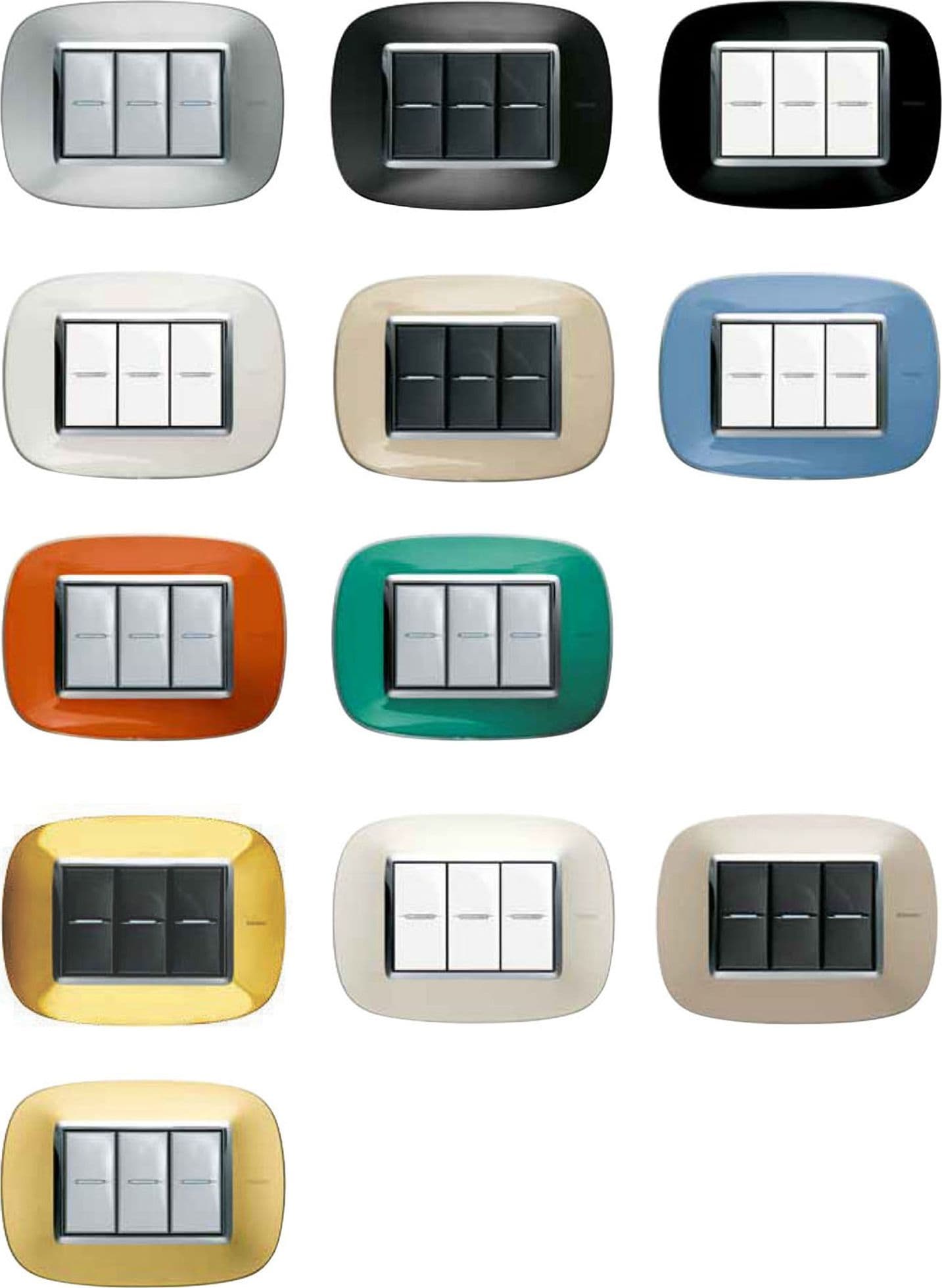 Placca Placchetta Placchette Compatibili Per Serie Axolute Bticino Colorate Materiale Elettrico > Placchette Interrutore Trade Shop italia - Napoli, Commerciovirtuoso.it