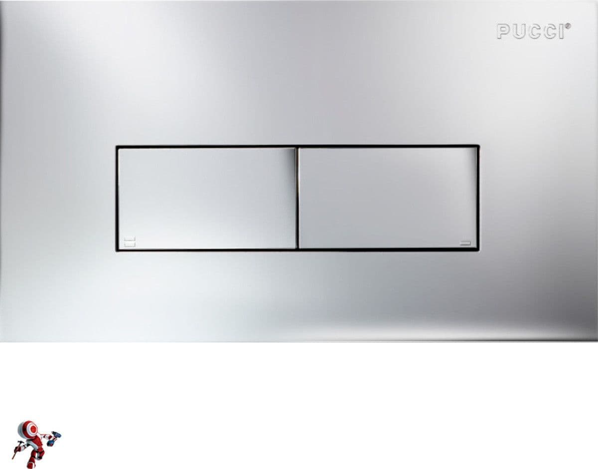 Placca-Pucci-eco-2-pulsanti-cromata-cod.-80130562