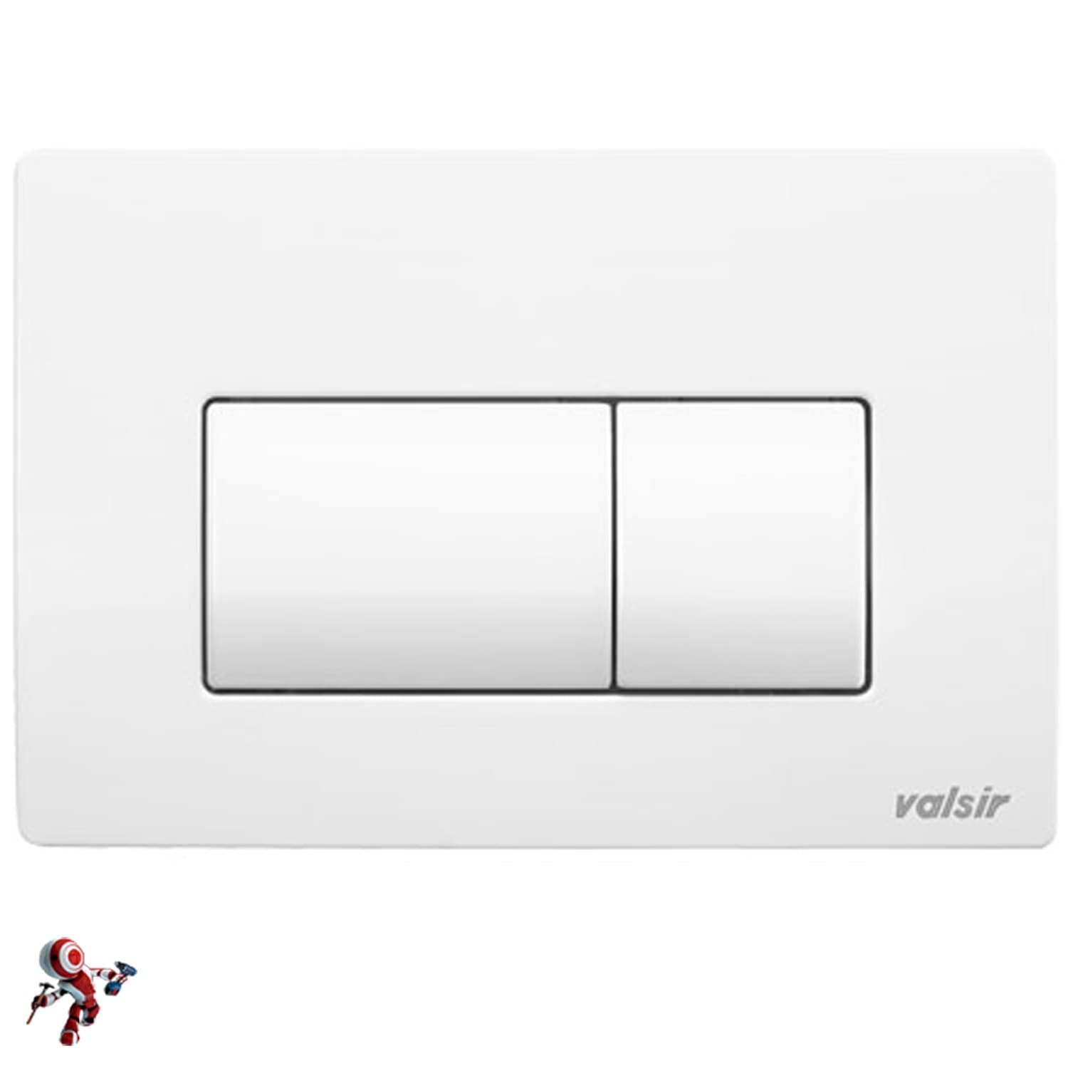Placca-Valsir-Tropea-3-e-Tropea-S-P1-VS0871301-Originale-Bianca