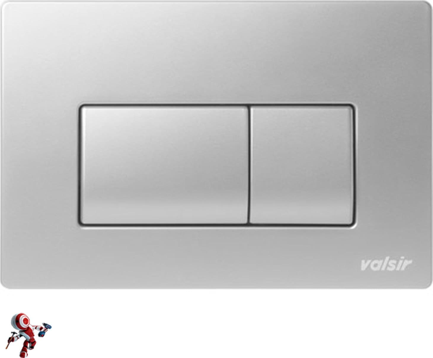 Placca-Valsir-Tropea-3-e-Tropea-S-P1-VS0871337-Originale-Cromo-Satinato