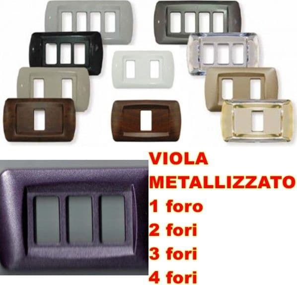 PLACCA VIOLA METALLIZZATO IN ABS PER SCATOLE RETTANGOLARI SERIE ECLIPSE in Coperchi per scatole di derivazione Fatma - Giugliano in Campania, commercioVirtuoso.it
