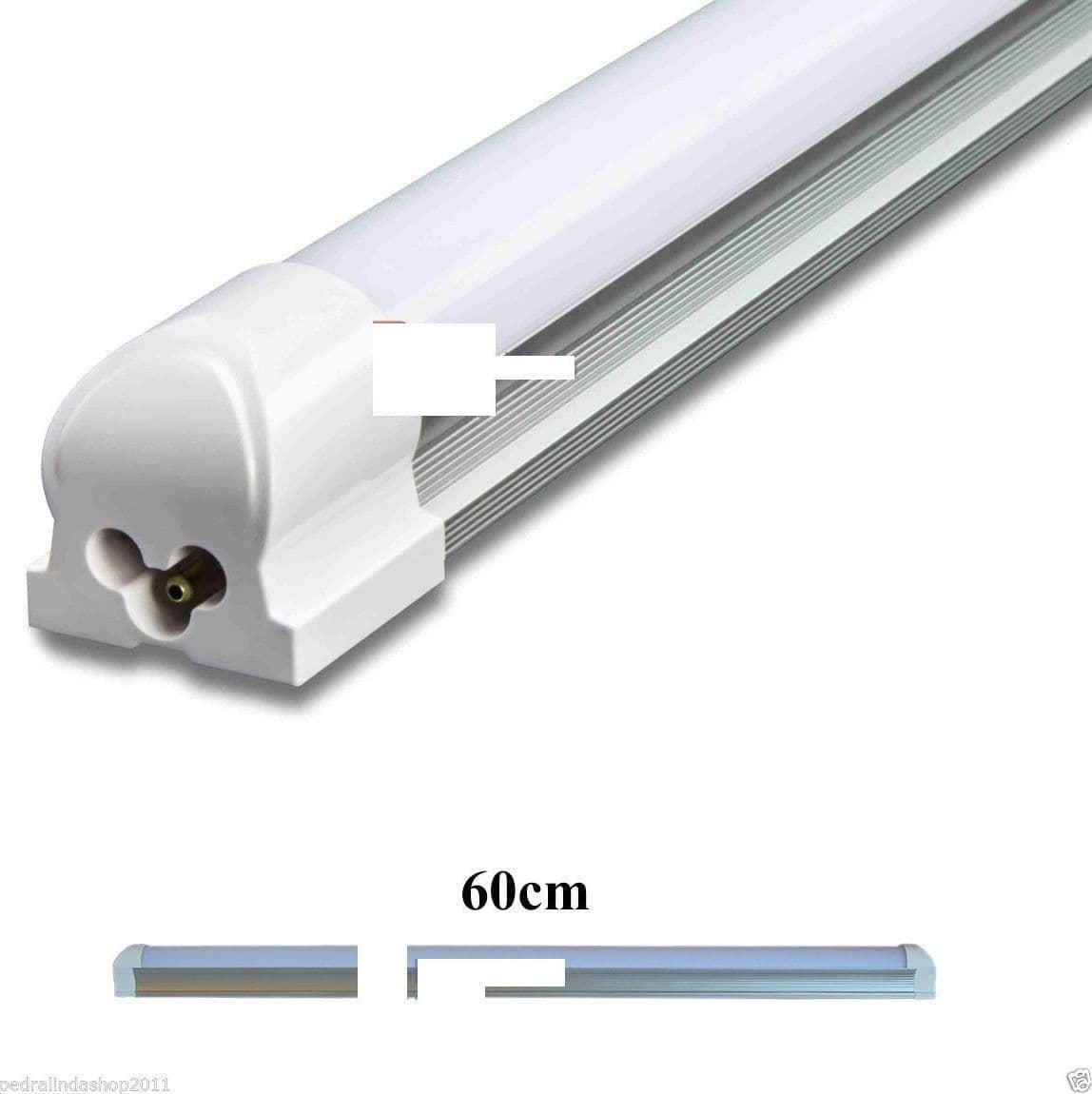 PLAFFONIERA TUBO NEON A LED SMD T8 60CM SUPPORTO NEON IN ALLUMINIO LUCE BIANCA Trade Shop italia - Napoli, Commerciovirtuoso.it