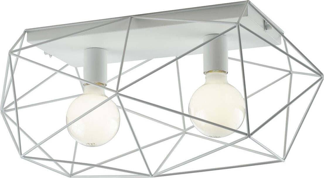Plafoniera Abraxas Bianca 2Xe27 60X30X26,5Cm Illuminazione/Illuminazione per interni/Lampadari lampade a sospensione e plafoniere/Plafoniere Led Mall Home - Napoli, Commerciovirtuoso.it