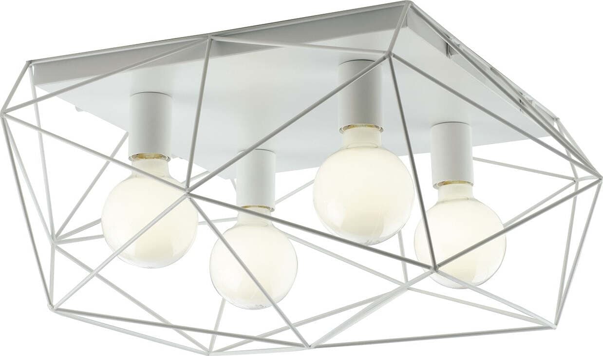 Plafoniera Abraxas Bianca 4Xe27 62,5X51X26,5Cm Illuminazione/Illuminazione per interni/Lampadari lampade a sospensione e plafoniere/Plafoniere Led Mall Home - Napoli, Commerciovirtuoso.it
