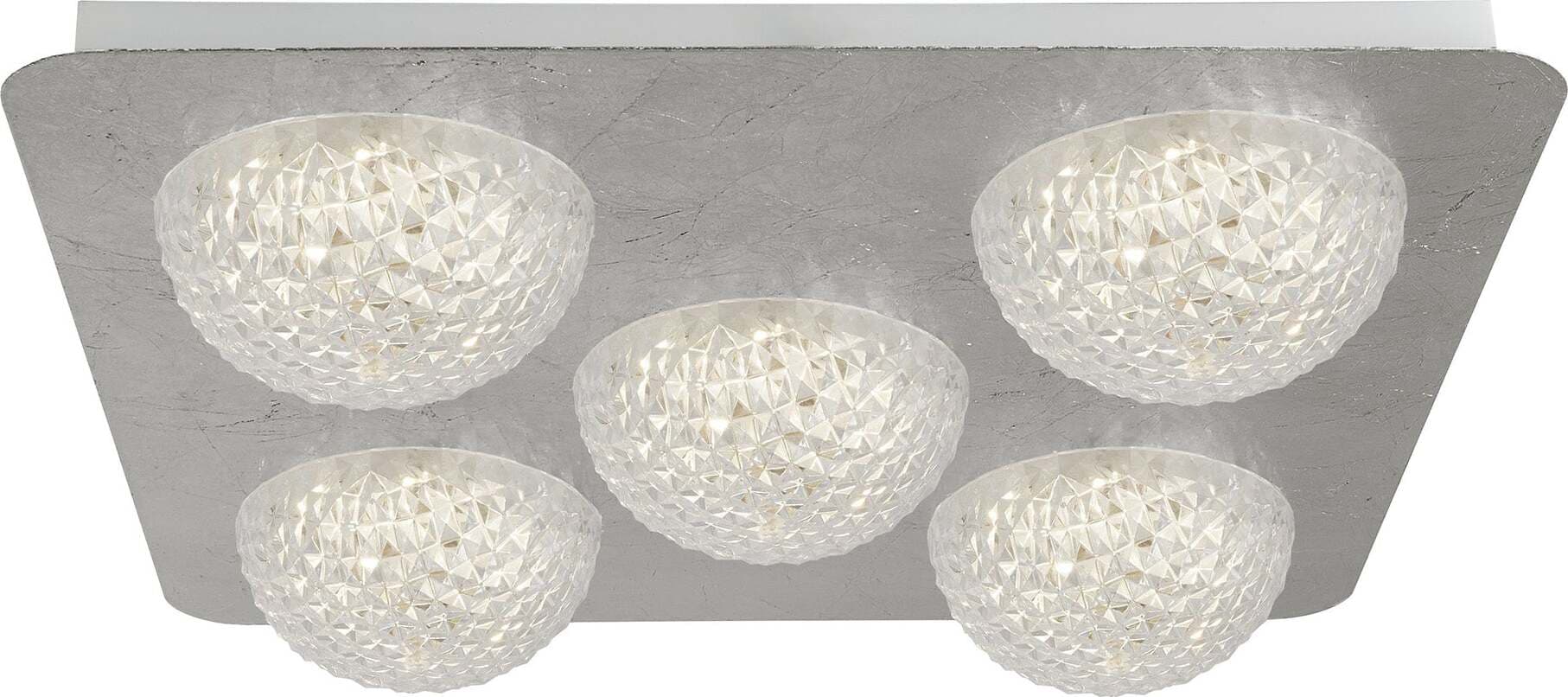 Plafoniera-Celestia-Acciaio-Argento-Policarbonato-Bianco-Led-6,5W-3000K