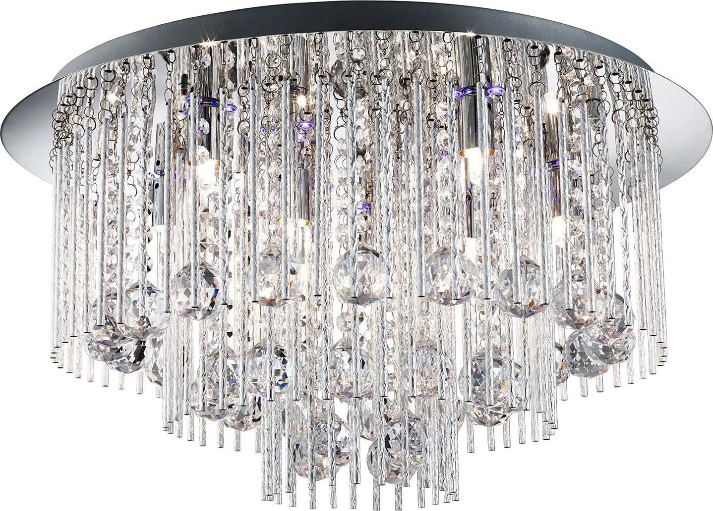 Plafoniera-Classica-Beatrice-Acciaio-Cromo-Vetro-Grigio-8-Luci-G9