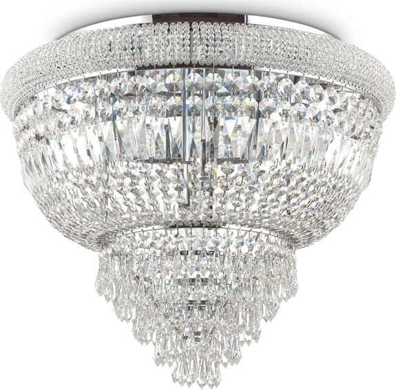 Plafoniera-Classica-Dubai-Metallo-Cristallo-Cromo-6-Luci-E14