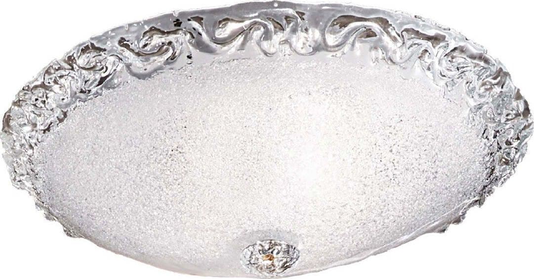 Plafoniera-classica-DUE-P-FROST-2699-PLG-E27-LED-vetro-graniglia-cristallo-lampada-soffitto