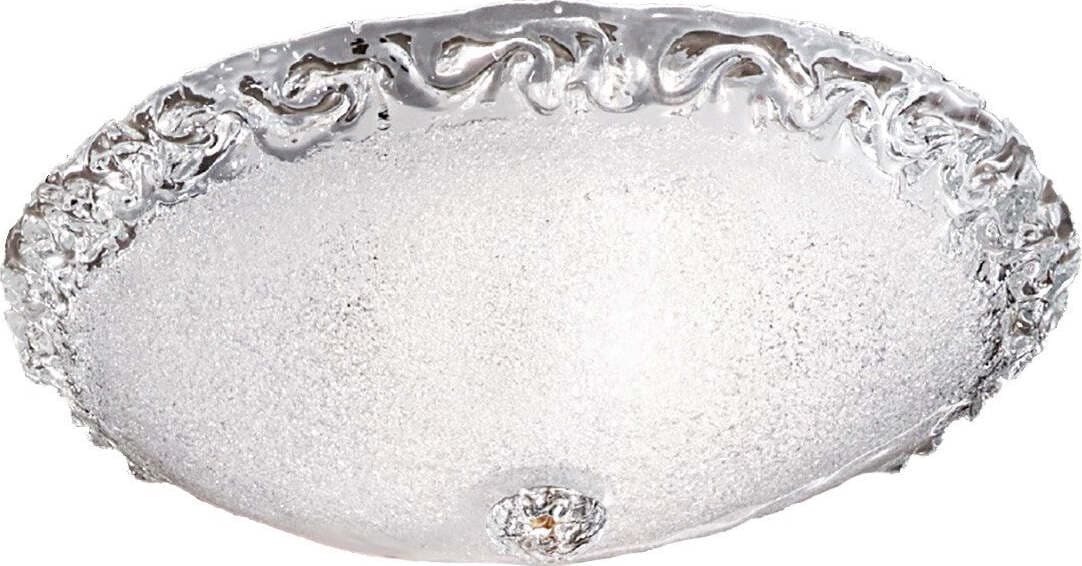 Plafoniera-classica-DUE-P-FROST-2699-PLG-E27-LED-vetro-graniglia-cristallo-lampada-soffitto