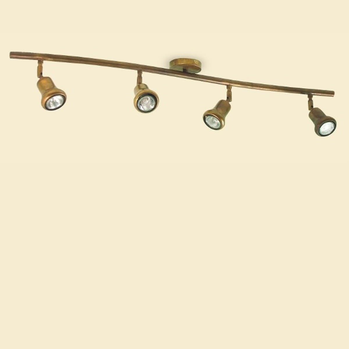 Plafoniera-classica-Lampadari-Bartalini-TILLY-TR4-GU10-LED-ottone-trave-faretti-orientabili