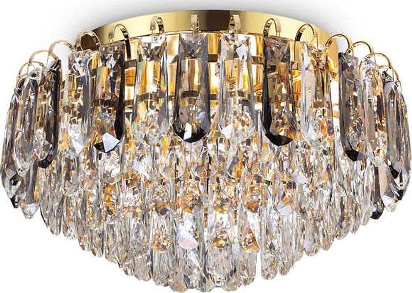 Plafoniera-Classica-Magnolia-Metallo-Oro-7-Luci-G9-3W-3000K-Luce-Calda