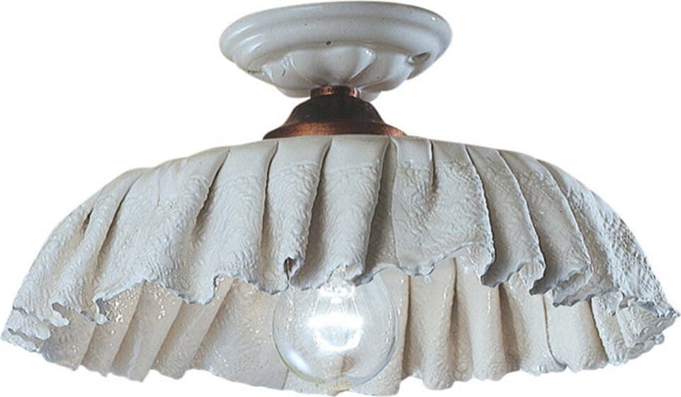 Plafoniera-Classica-Modena-Metallo-E-Ceramica-Nero-Sfumato-Rame-32Cm-1-Luce-E27