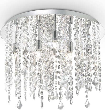 Plafoniera-Classica-Royal-Metallo-Cristallo-Cromo-8-Luci-G9-3W-3000K-Luce-Calda