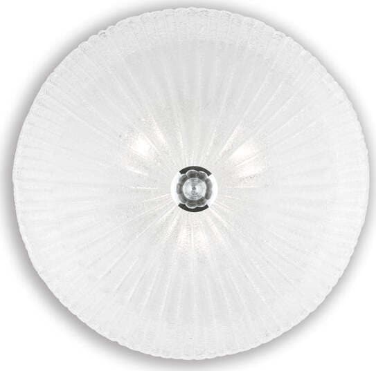 Plafoniera-Classica-Shell-Vetro-Trasparente-3-Luci-E27