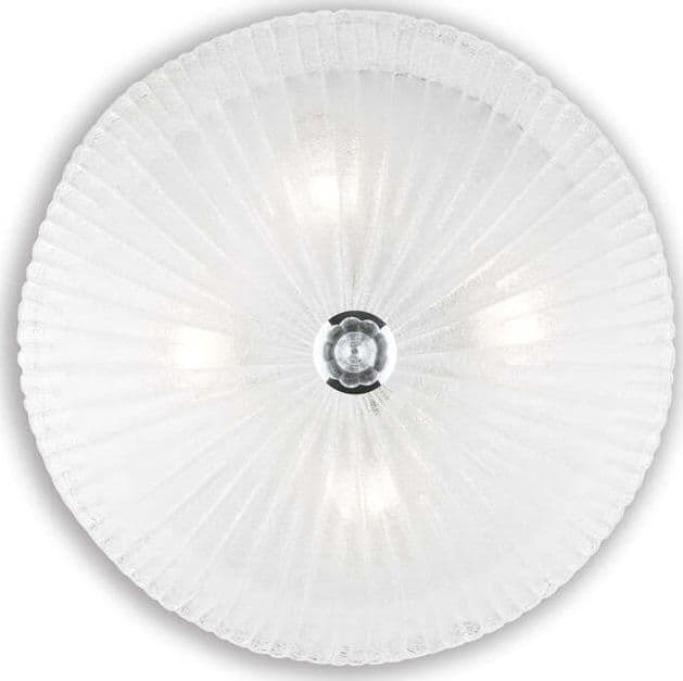 Plafoniera-Classica-Shell-Vetro-Trasparente-4-Luci-E27