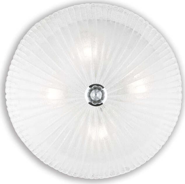 Plafoniera-Classica-Shell-Vetro-Trasparente-4-Luci-E27